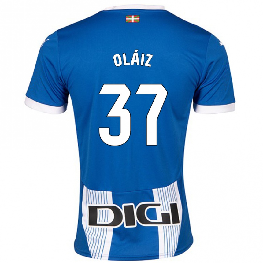 Hombre Fútbol Camiseta Xanet Oláiz #37 Azul 1ª Equipación 2024/25 México