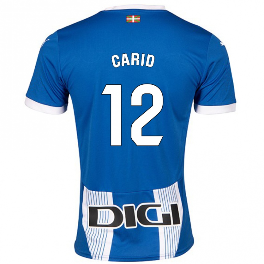 Hombre Fútbol Camiseta Andrea Carid #12 Azul 1ª Equipación 2024/25 México