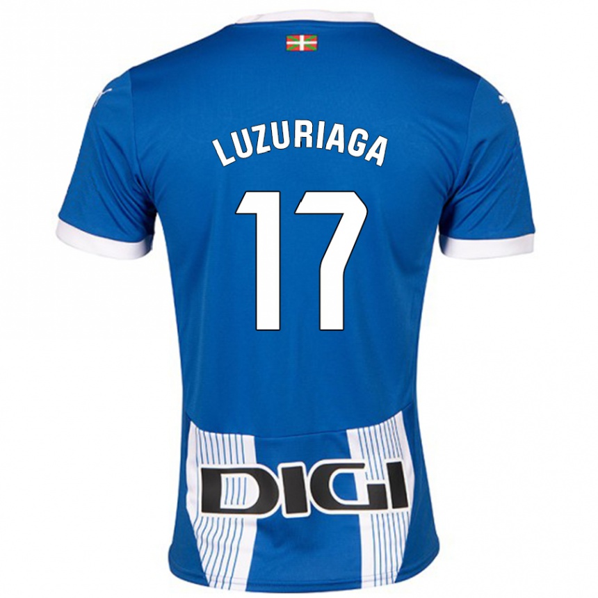 Hombre Fútbol Camiseta Judith Luzuriaga #17 Azul 1ª Equipación 2024/25 México