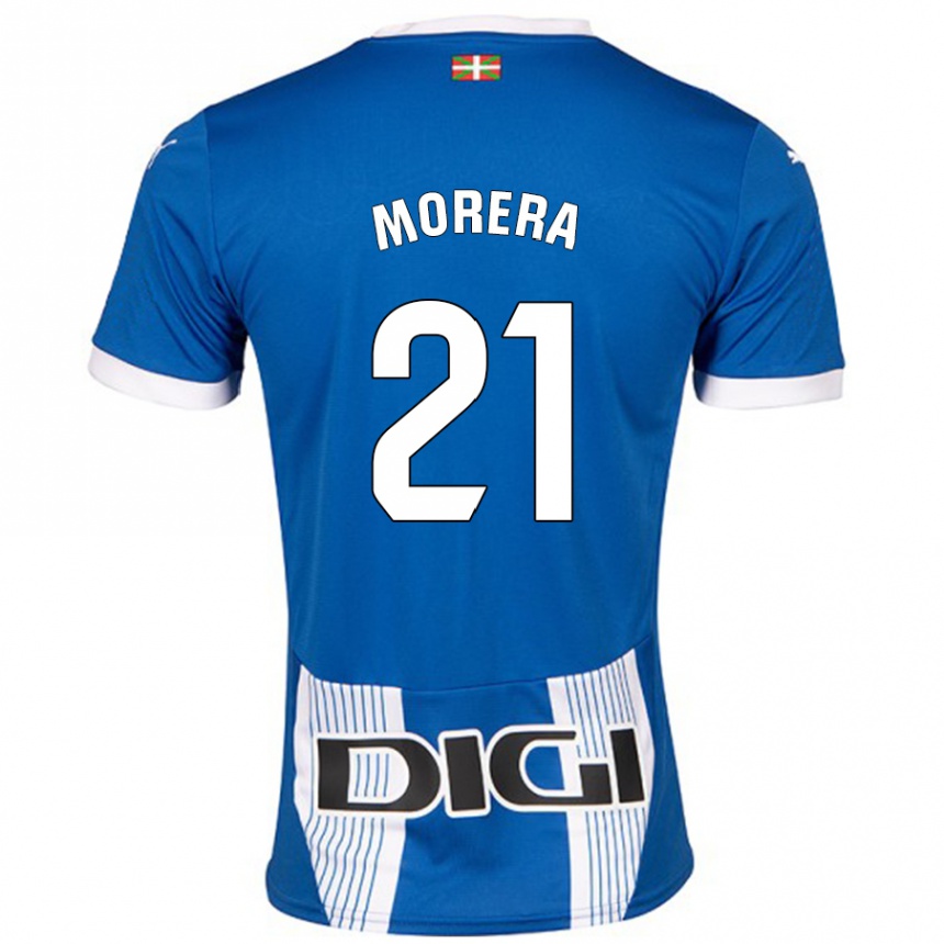 Hombre Fútbol Camiseta Carla Morera #21 Azul 1ª Equipación 2024/25 México