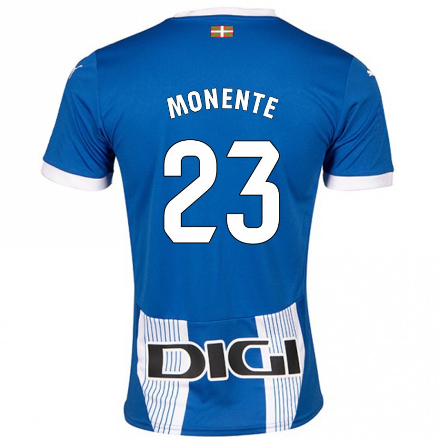 Hombre Fútbol Camiseta Leyre Monente #23 Azul 1ª Equipación 2024/25 México