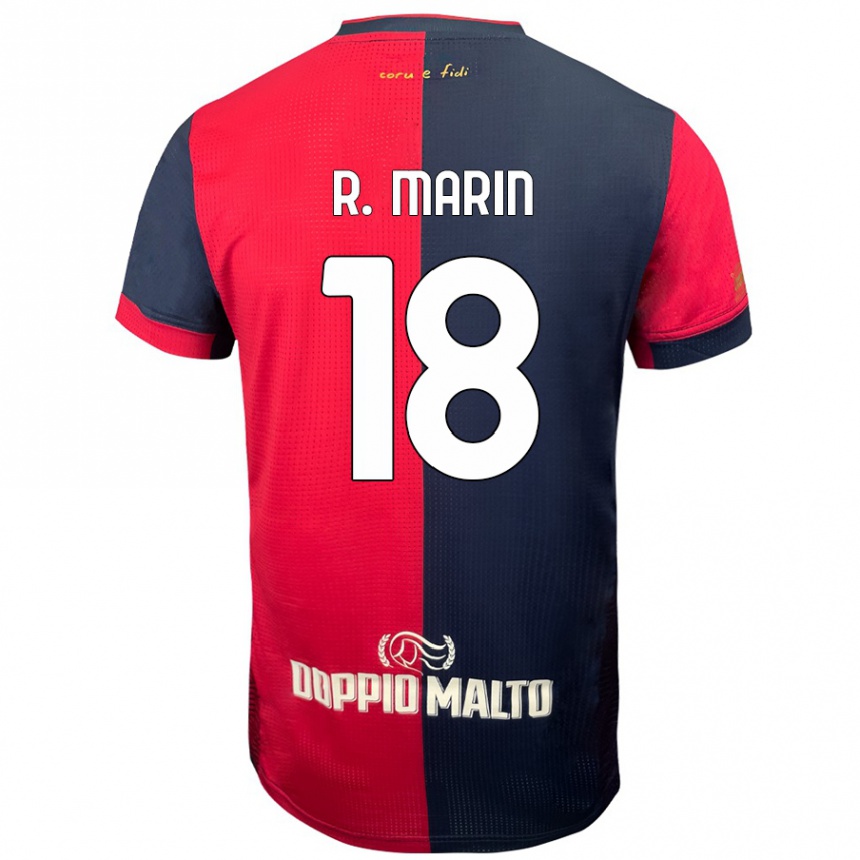 Hombre Fútbol Camiseta Răzvan Marin #18 Rojo Azul Más Oscuro 1ª Equipación 2024/25 México