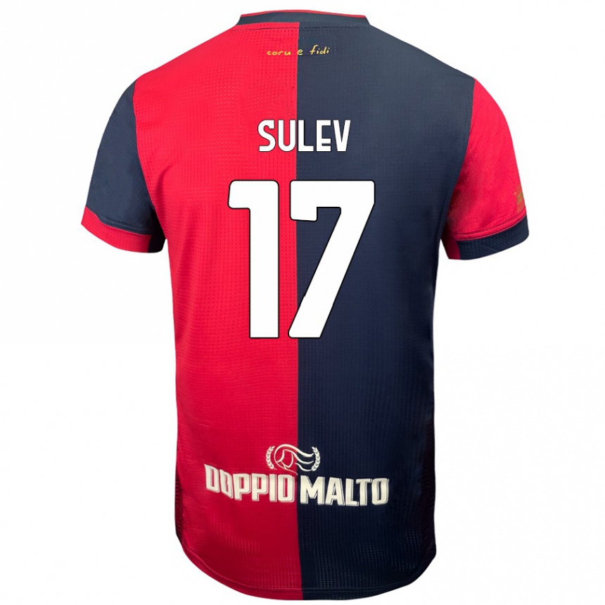 Hombre Fútbol Camiseta Ivan Sulev #17 Rojo Azul Más Oscuro 1ª Equipación 2024/25 México