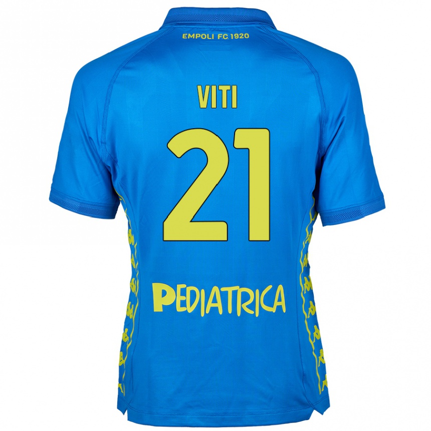 Hombre Fútbol Camiseta Mattia Viti #21 Azul 1ª Equipación 2024/25 México