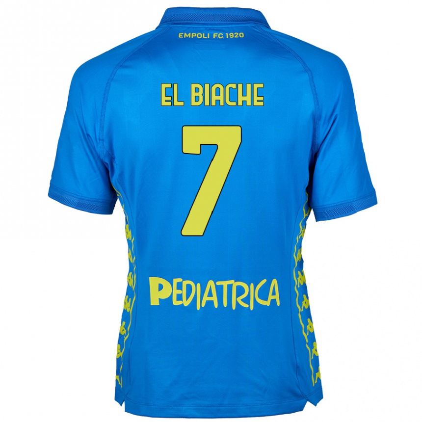 Hombre Fútbol Camiseta Noah El Biache #7 Azul 1ª Equipación 2024/25 México