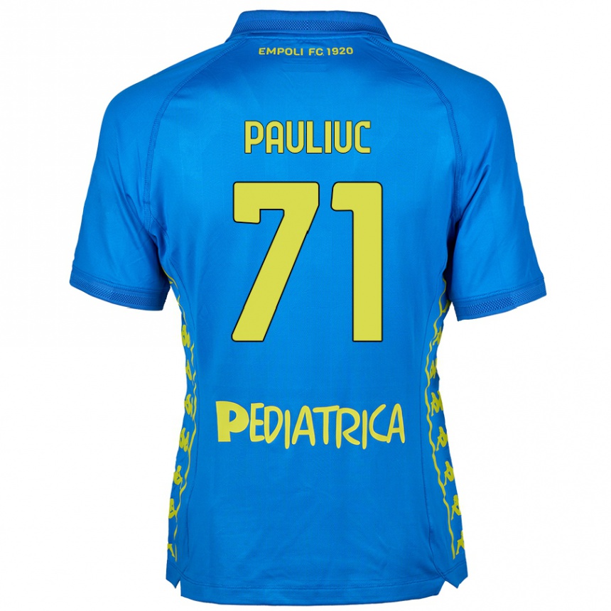 Hombre Fútbol Camiseta Nicolò Pauliuc #71 Azul 1ª Equipación 2024/25 México