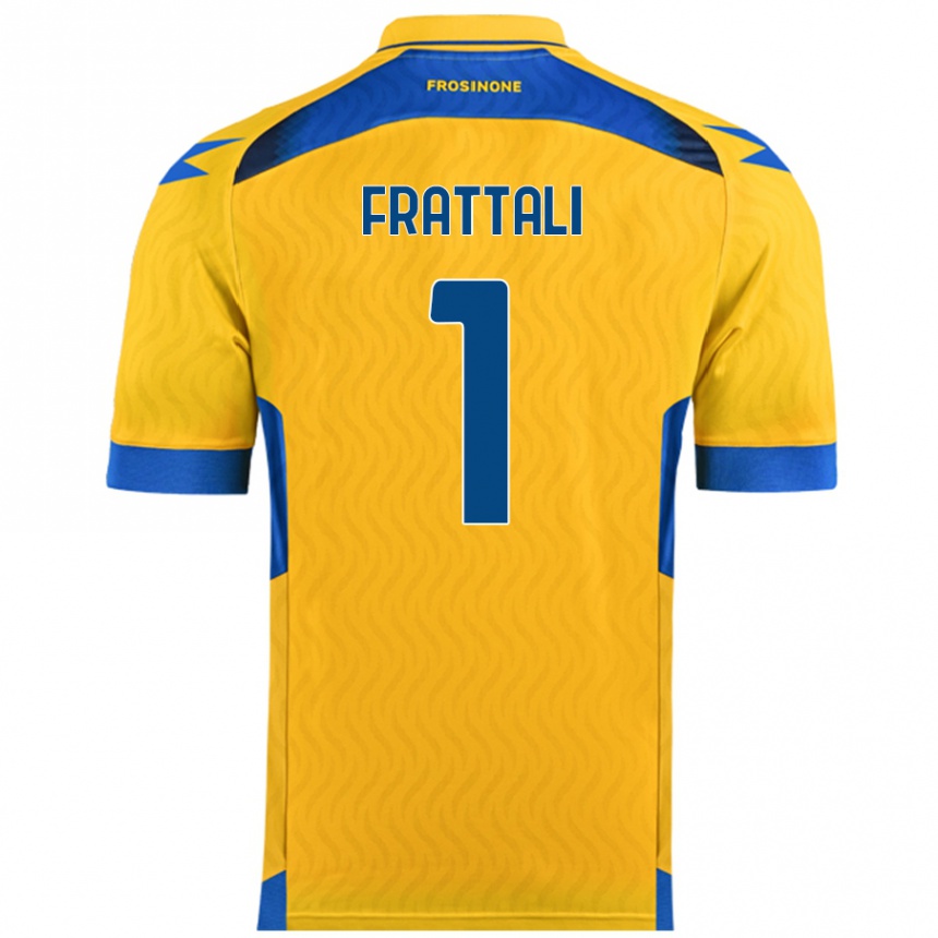 Hombre Fútbol Camiseta Pierluigi Frattali #1 Amarillo 1ª Equipación 2024/25 México