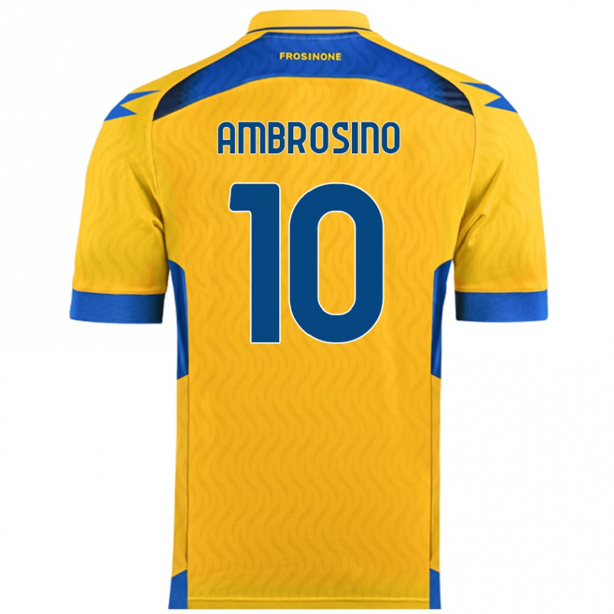 Hombre Fútbol Camiseta Giuseppe Ambrosino #10 Amarillo 1ª Equipación 2024/25 México