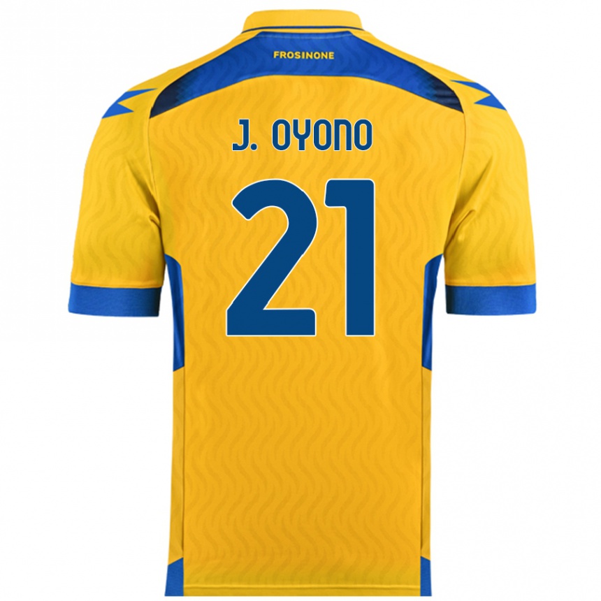 Hombre Fútbol Camiseta Jérémy Oyono #21 Amarillo 1ª Equipación 2024/25 México