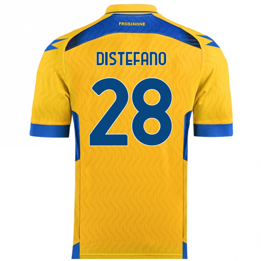 Hombre Fútbol Camiseta Filippo Distefano #28 Amarillo 1ª Equipación 2024/25 México