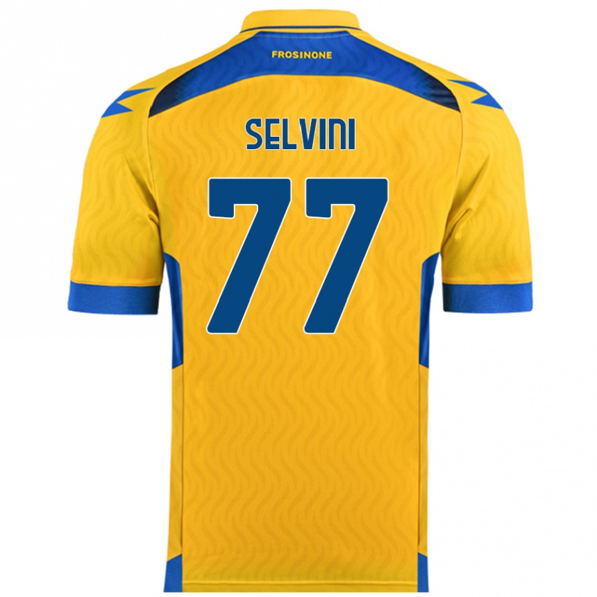 Hombre Fútbol Camiseta Alessandro Selvini #77 Amarillo 1ª Equipación 2024/25 México