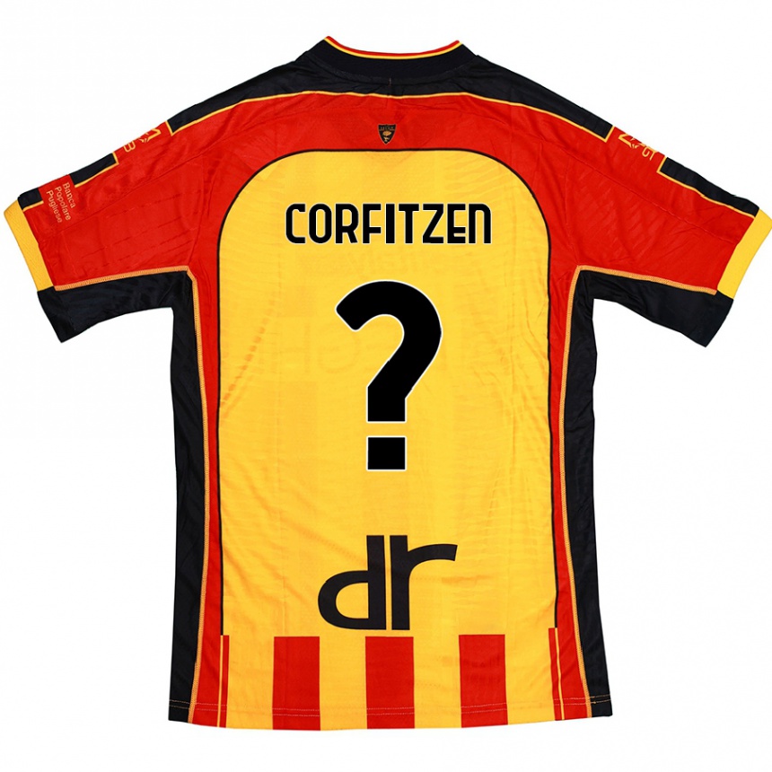 Hombre Fútbol Camiseta Jeppe Corfitzen #0 Amarillo Rojo 1ª Equipación 2024/25 México