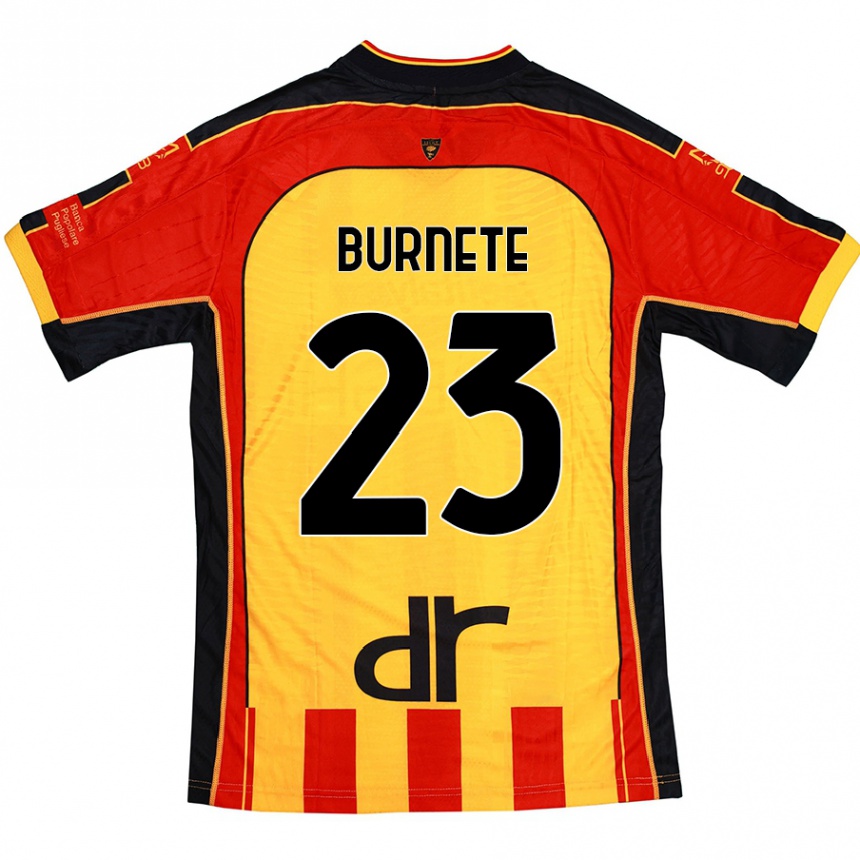 Hombre Fútbol Camiseta Rareș Burnete #23 Amarillo Rojo 1ª Equipación 2024/25 México