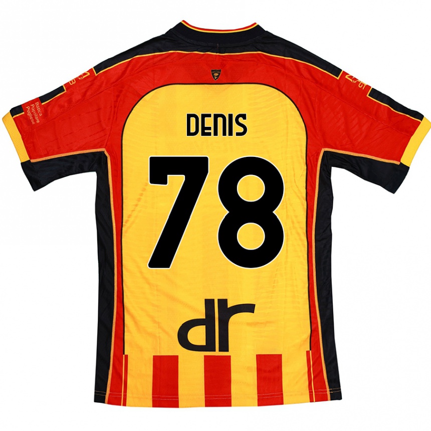 Hombre Fútbol Camiseta Max Denis #78 Amarillo Rojo 1ª Equipación 2024/25 México