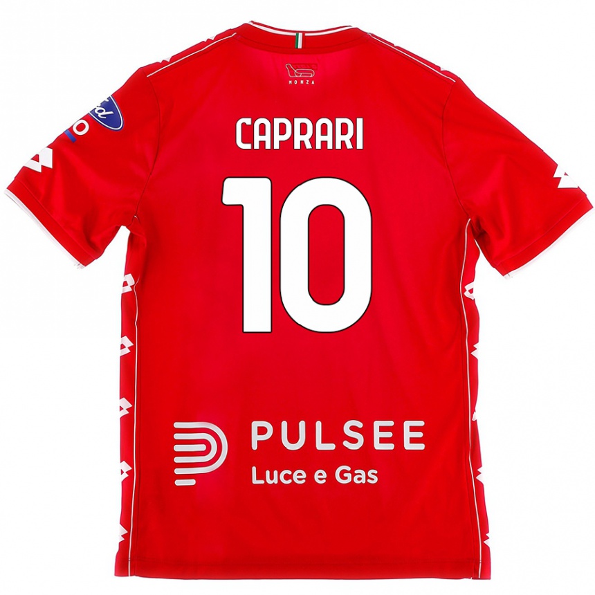 Hombre Fútbol Camiseta Gianluca Caprari #10 Rojo Blanco 1ª Equipación 2024/25 México