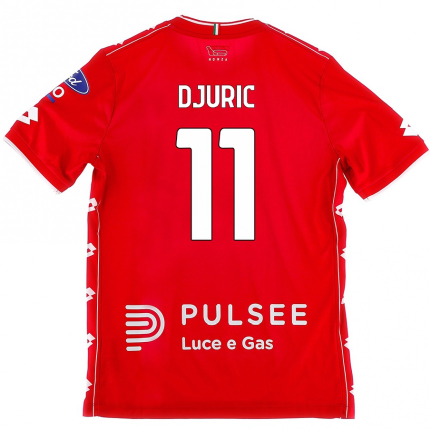 Hombre Fútbol Camiseta Milan Djuric #11 Rojo Blanco 1ª Equipación 2024/25 México