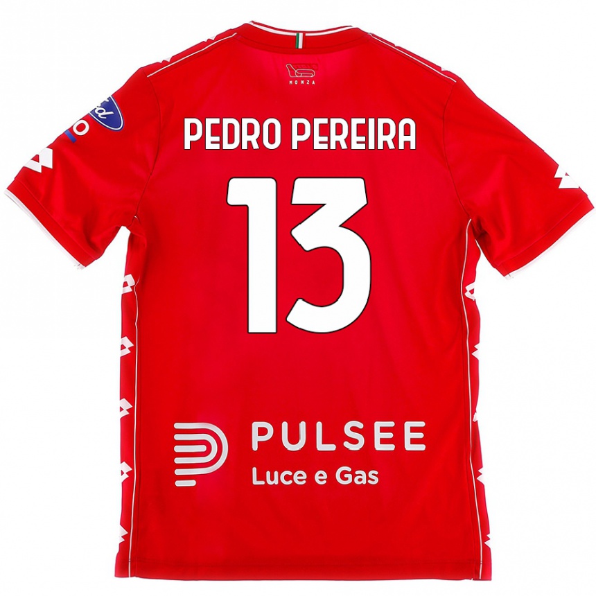 Hombre Fútbol Camiseta Pedro Pereira #13 Rojo Blanco 1ª Equipación 2024/25 México