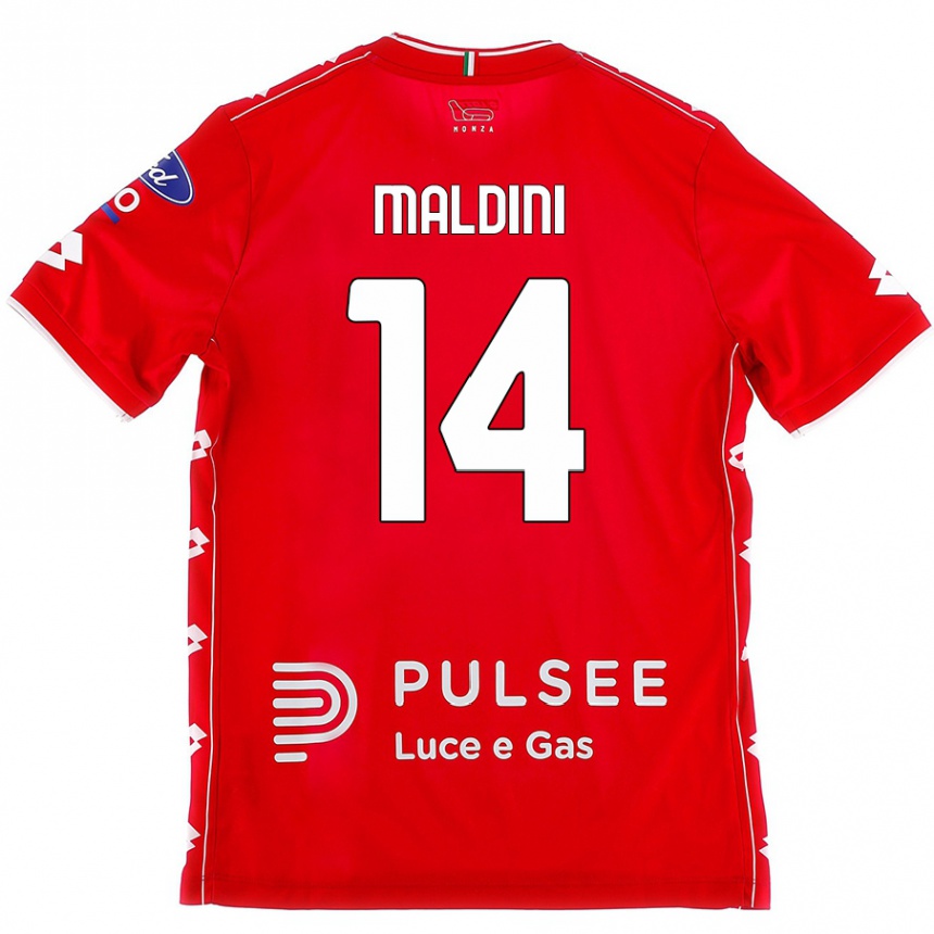 Hombre Fútbol Camiseta Daniel Maldini #14 Rojo Blanco 1ª Equipación 2024/25 México