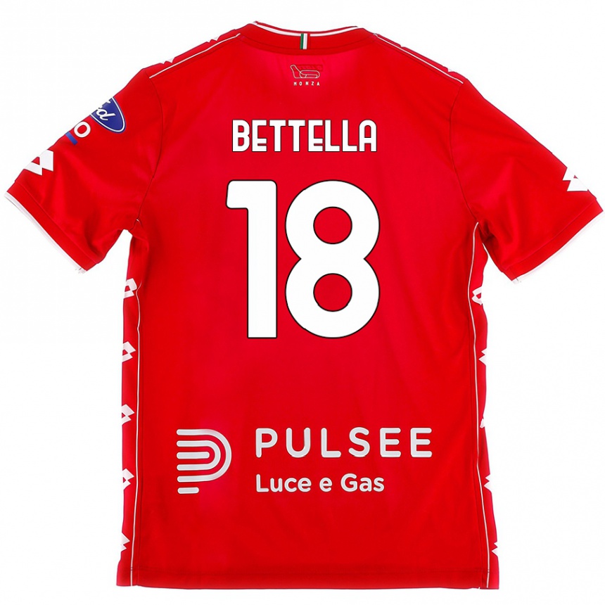 Hombre Fútbol Camiseta Davide Bettella #18 Rojo Blanco 1ª Equipación 2024/25 México