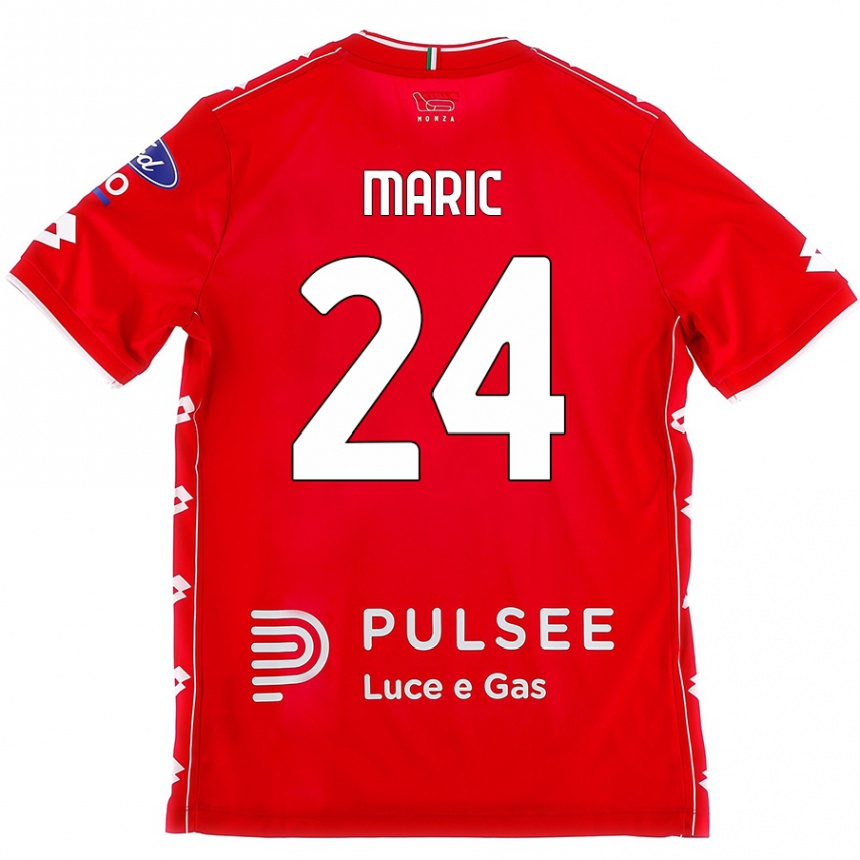 Hombre Fútbol Camiseta Mirko Maric #24 Rojo Blanco 1ª Equipación 2024/25 México