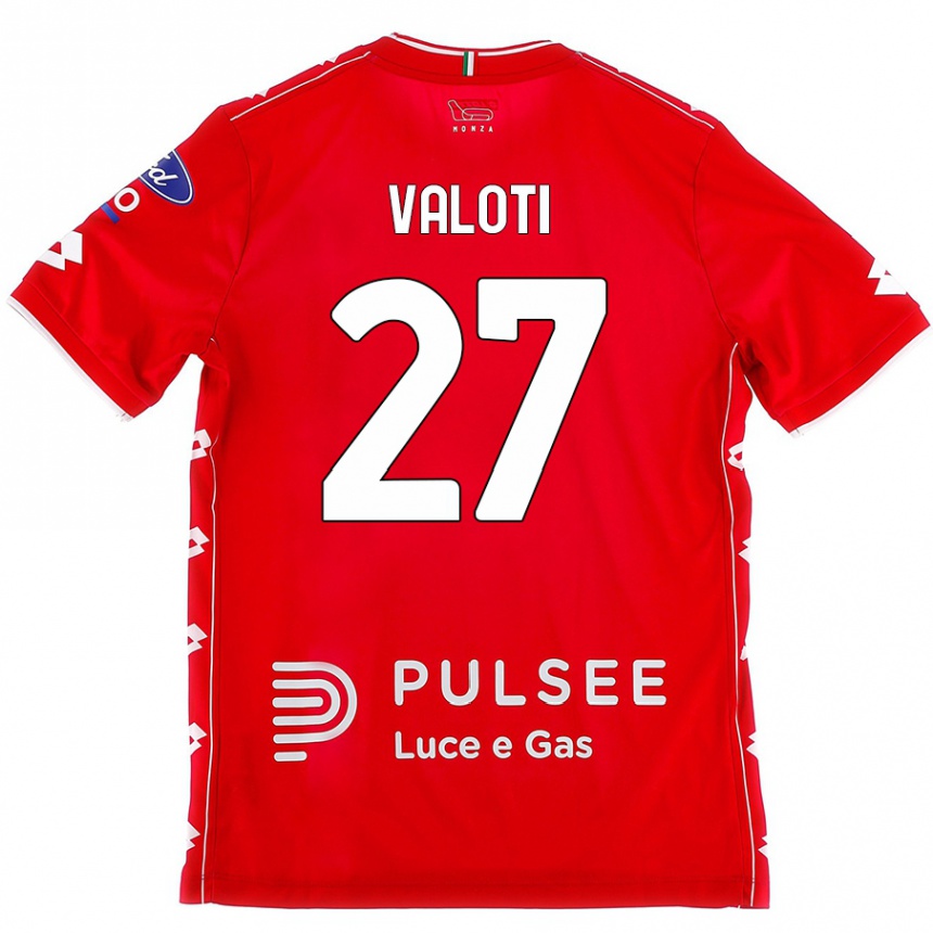 Hombre Fútbol Camiseta Mattia Valoti #27 Rojo Blanco 1ª Equipación 2024/25 México