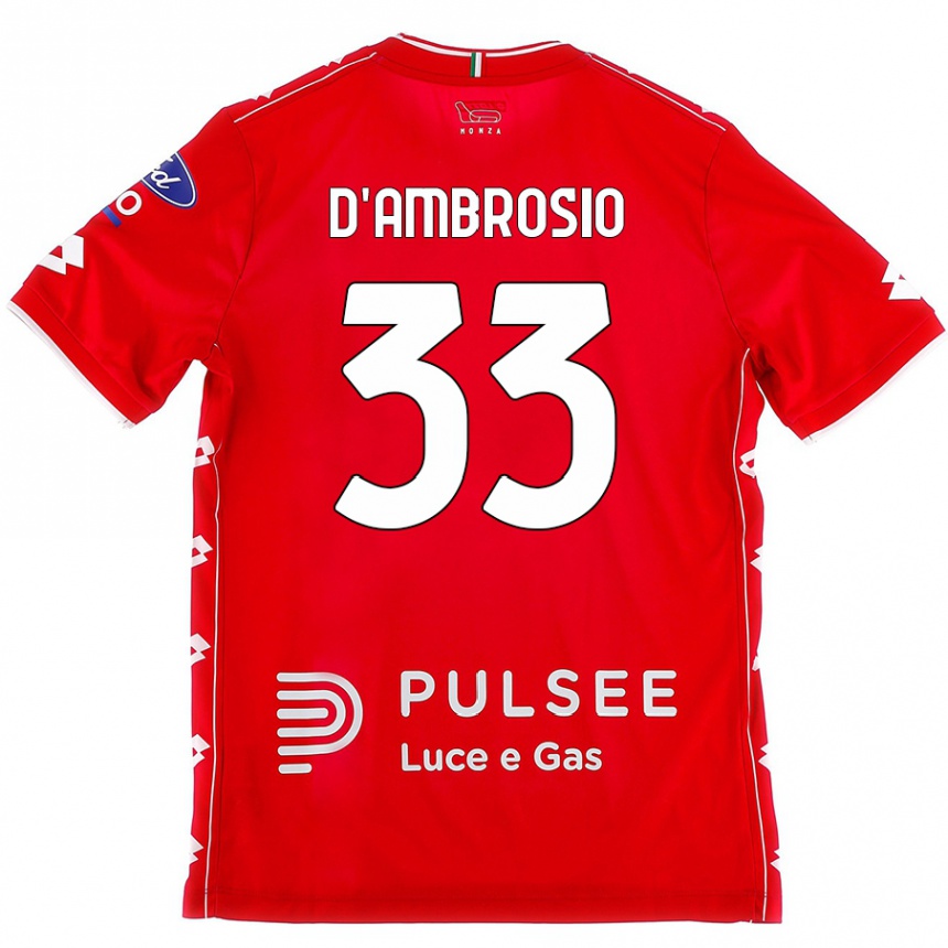 Hombre Fútbol Camiseta Danilo D'ambrosio #33 Rojo Blanco 1ª Equipación 2024/25 México