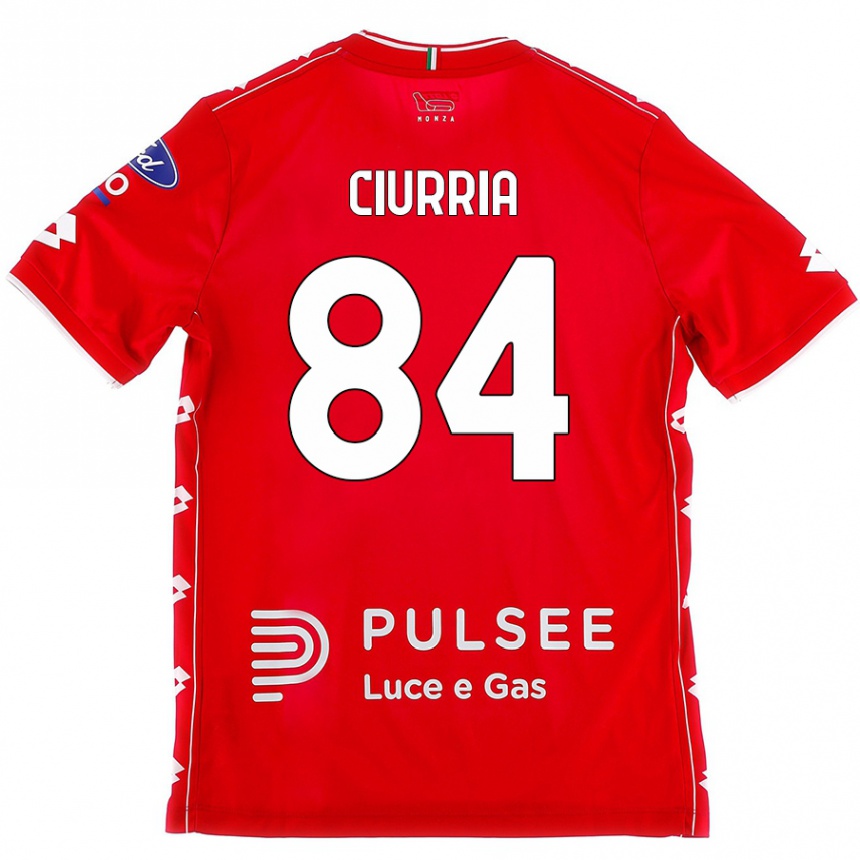 Hombre Fútbol Camiseta Patrick Ciurria #84 Rojo Blanco 1ª Equipación 2024/25 México