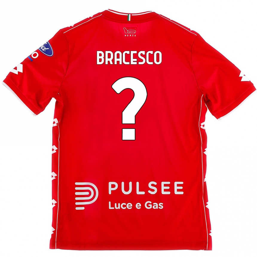 Hombre Fútbol Camiseta Riccardo Bracesco #0 Rojo Blanco 1ª Equipación 2024/25 México