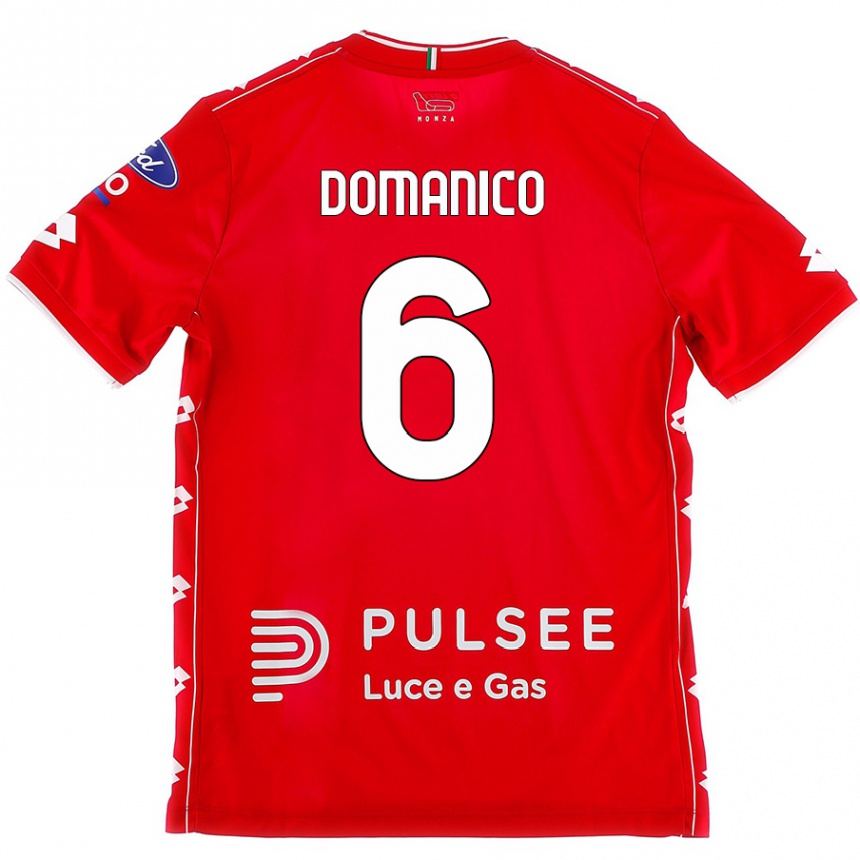 Hombre Fútbol Camiseta Saverio Domanico #6 Rojo Blanco 1ª Equipación 2024/25 México