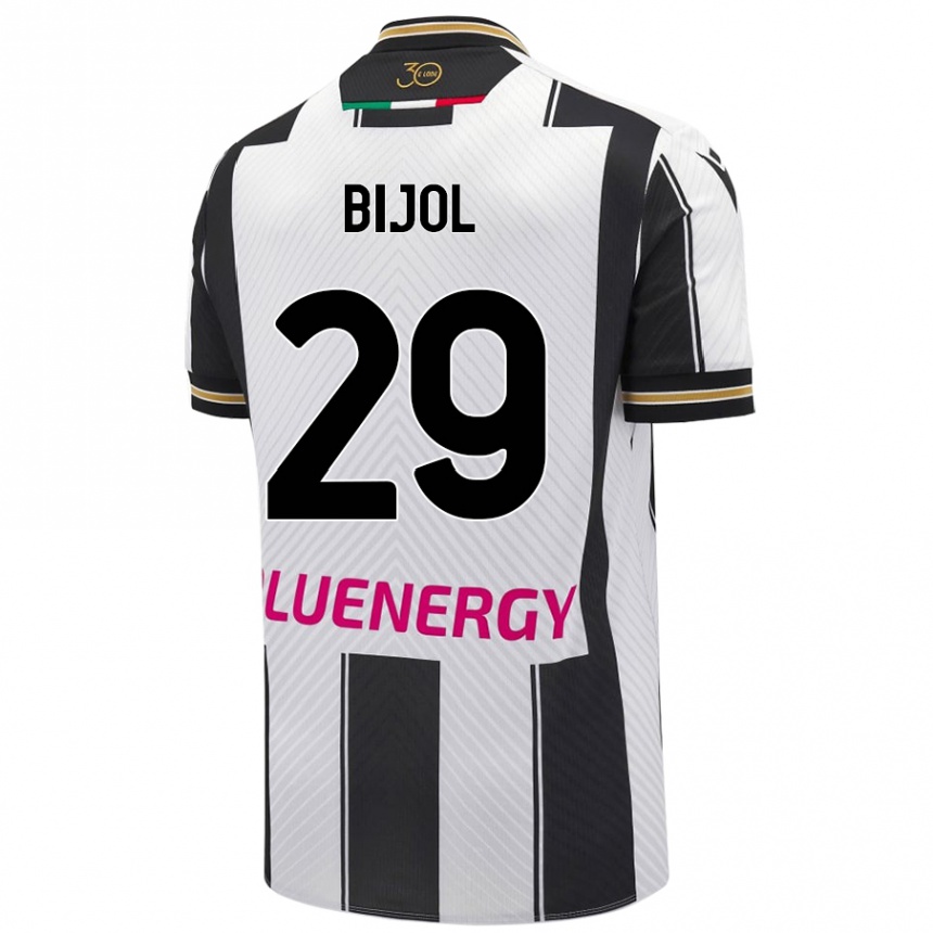 Hombre Fútbol Camiseta Jaka Bijol #29 Blanco Negro 1ª Equipación 2024/25 México