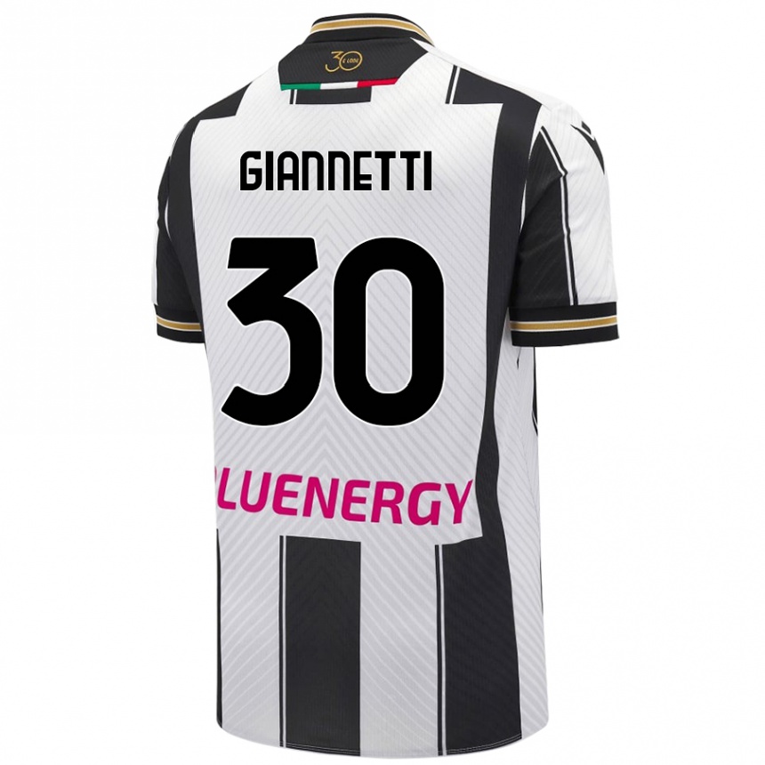 Hombre Fútbol Camiseta Lautaro Giannetti #30 Blanco Negro 1ª Equipación 2024/25 México