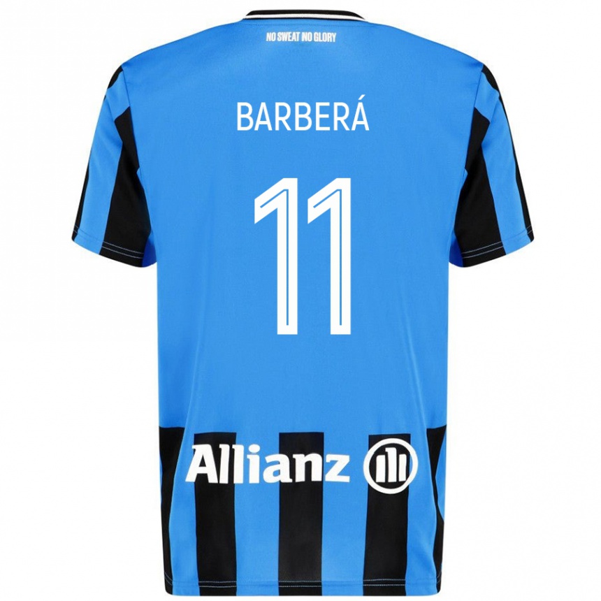 Hombre Fútbol Camiseta Víctor Barberá #11 Azul Cielo Negro 1ª Equipación 2024/25 México