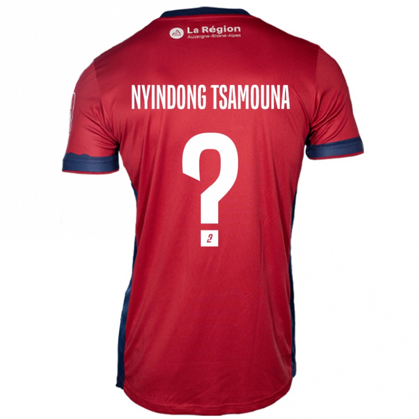 Hombre Fútbol Camiseta Jean Nyindong Tsamouna #0 Borgoña Claro 1ª Equipación 2024/25 México