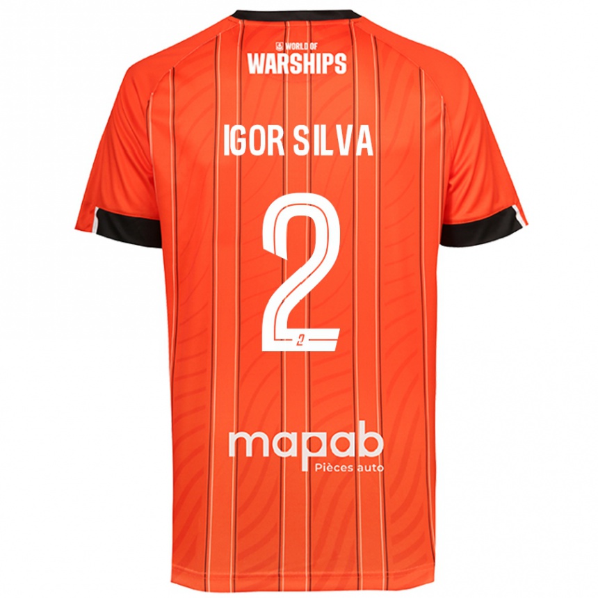 Hombre Fútbol Camiseta Igor Silva #2 Naranja 1ª Equipación 2024/25 México