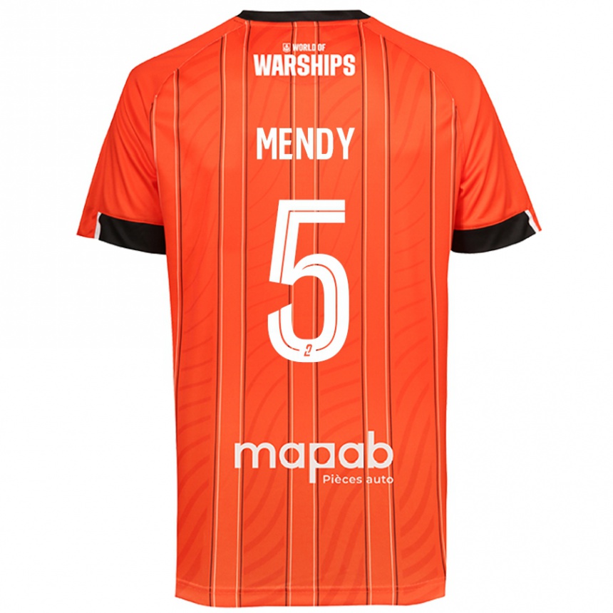 Hombre Fútbol Camiseta Benjamin Mendy #5 Naranja 1ª Equipación 2024/25 México