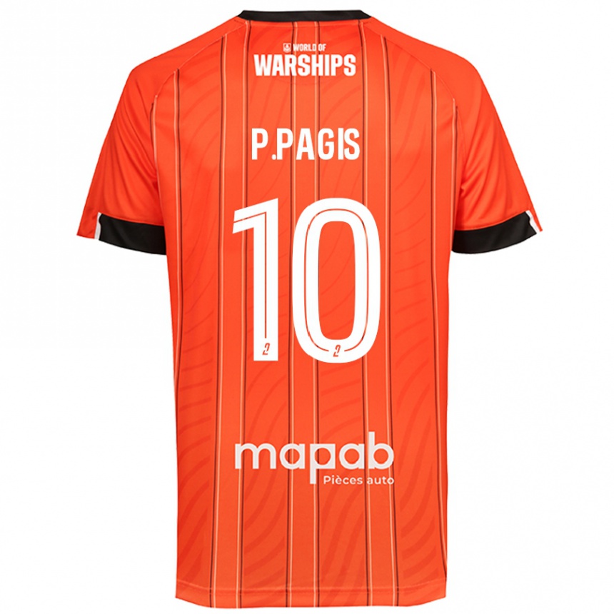 Hombre Fútbol Camiseta Pablo Pagis #10 Naranja 1ª Equipación 2024/25 México