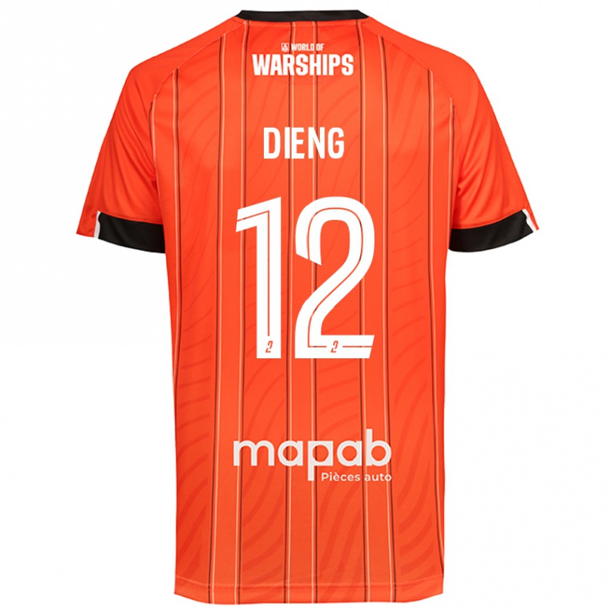 Hombre Fútbol Camiseta Bamba Dieng #12 Naranja 1ª Equipación 2024/25 México