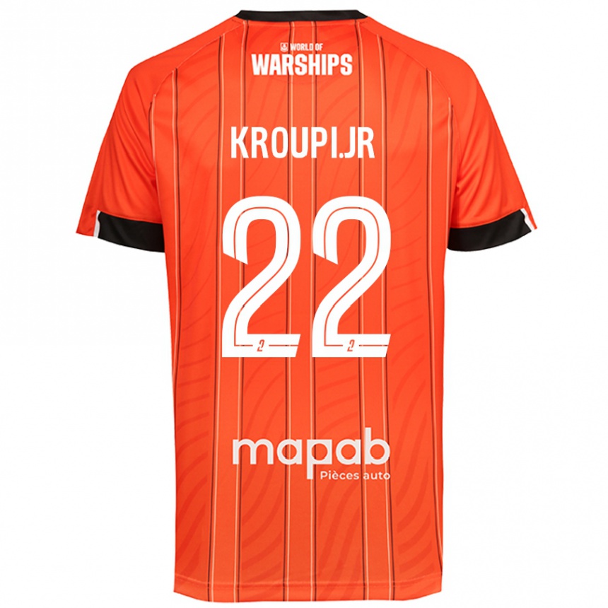 Hombre Fútbol Camiseta Eli Junior Kroupi #22 Naranja 1ª Equipación 2024/25 México