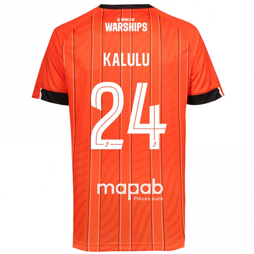 Hombre Fútbol Camiseta Gédéon Kalulu #24 Naranja 1ª Equipación 2024/25 México