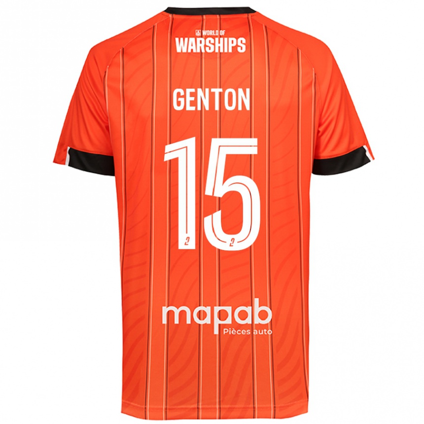 Hombre Fútbol Camiseta Enzo Genton #15 Naranja 1ª Equipación 2024/25 México