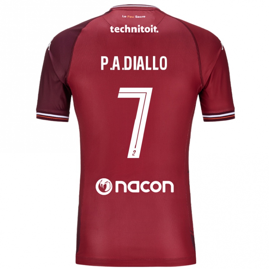 Hombre Fútbol Camiseta Papa Amadou Diallo #7 Rojo Granata 1ª Equipación 2024/25 México