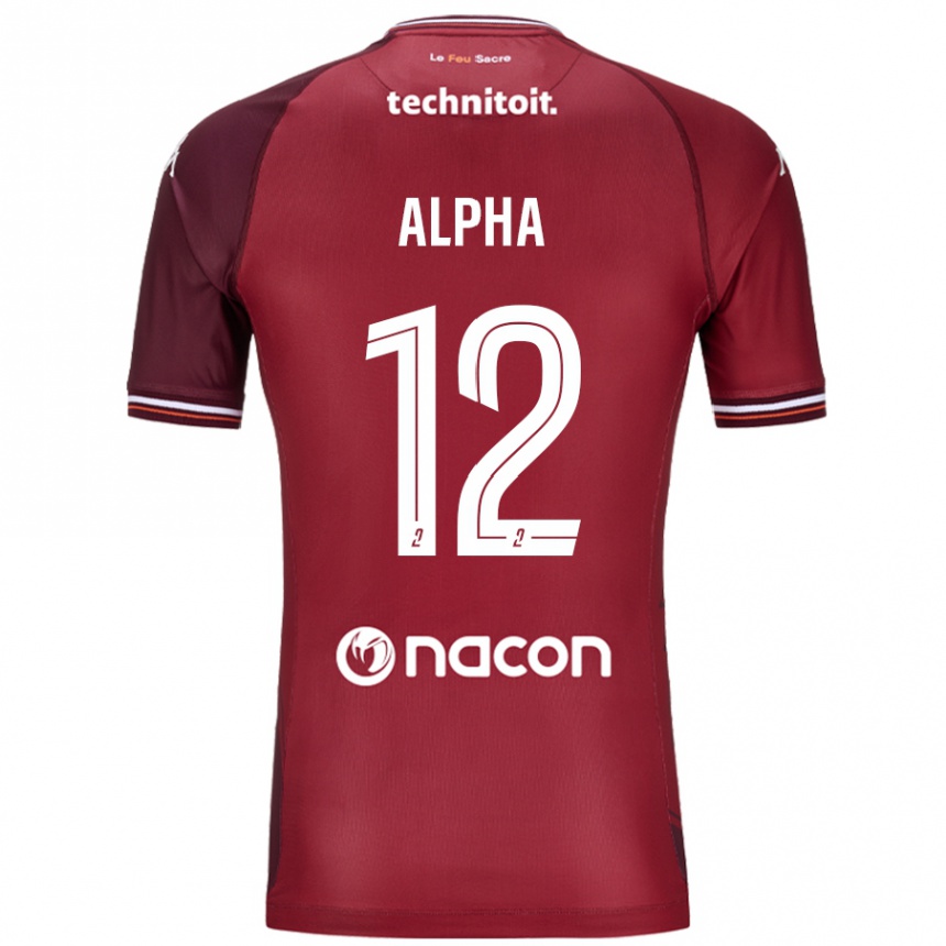 Hombre Fútbol Camiseta Alpha Touré #12 Rojo Granata 1ª Equipación 2024/25 México