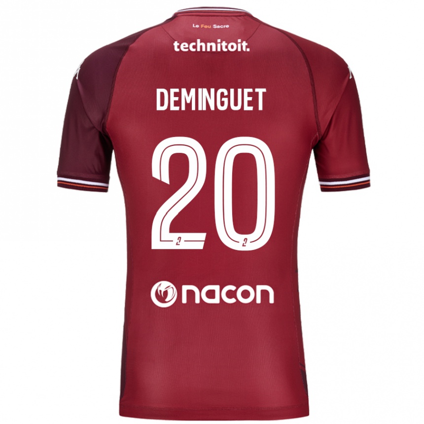 Hombre Fútbol Camiseta Jessy Deminguet #20 Rojo Granata 1ª Equipación 2024/25 México