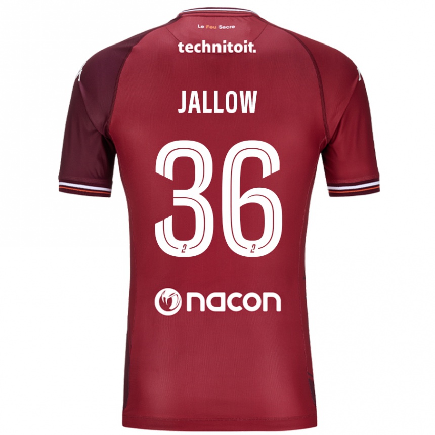 Hombre Fútbol Camiseta Ablie Jallow #36 Rojo Granata 1ª Equipación 2024/25 México