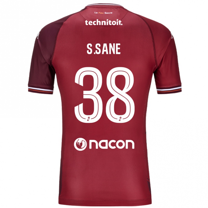 Hombre Fútbol Camiseta Sadibou Sané #38 Rojo Granata 1ª Equipación 2024/25 México