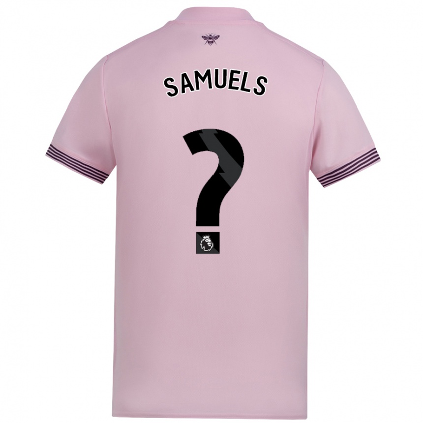 Hombre Fútbol Camiseta Kerron Samuels #0 Rosa 2ª Equipación 2024/25 México