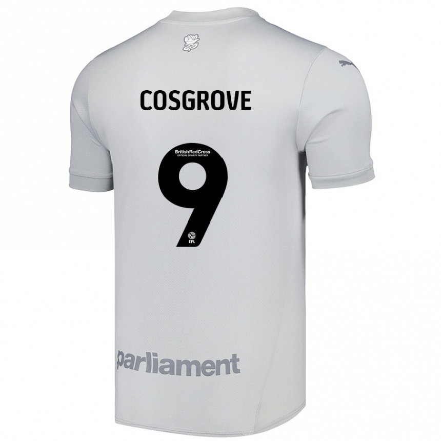 Hombre Fútbol Camiseta Sam Cosgrove #9 Gris Plata 2ª Equipación 2024/25 México