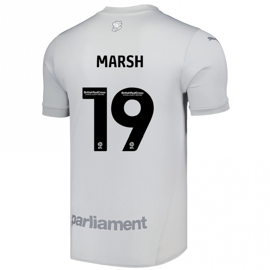 Hombre Fútbol Camiseta Aiden Marsh #19 Gris Plata 2ª Equipación 2024/25 México