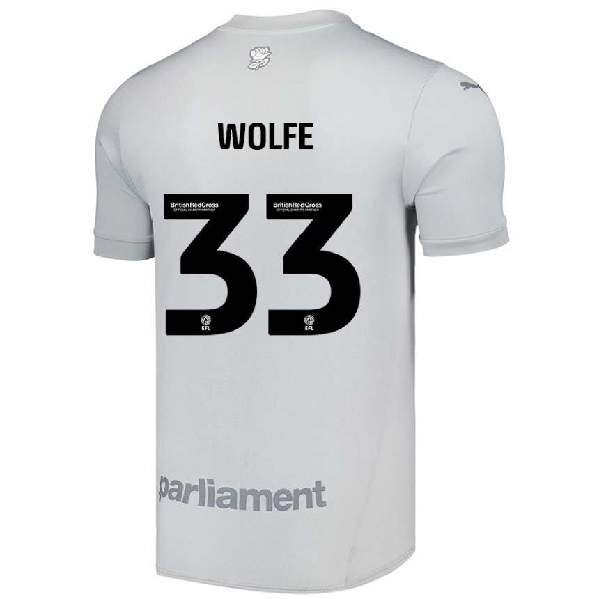 Hombre Fútbol Camiseta Matty Wolfe #33 Gris Plata 2ª Equipación 2024/25 México