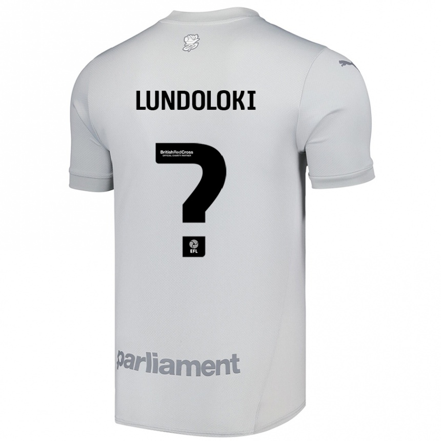 Hombre Fútbol Camiseta Geoffrey Lundoloki #0 Gris Plata 2ª Equipación 2024/25 México